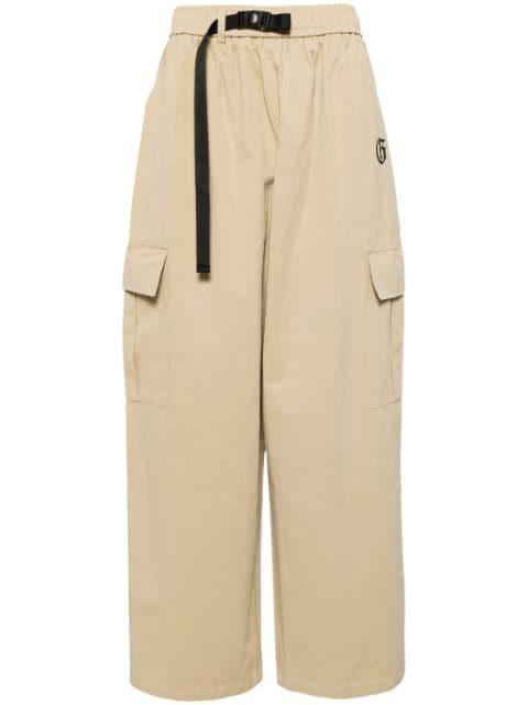 logo-print cargo pants by GROUND ZERO