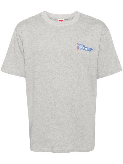 logo-print cotton T-shirt by GROUND ZERO