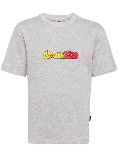 logo-print cotton T-shirt by GROUND ZERO