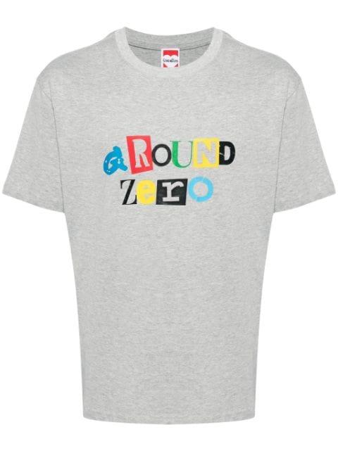 logo-print cotton T-shirt by GROUND ZERO