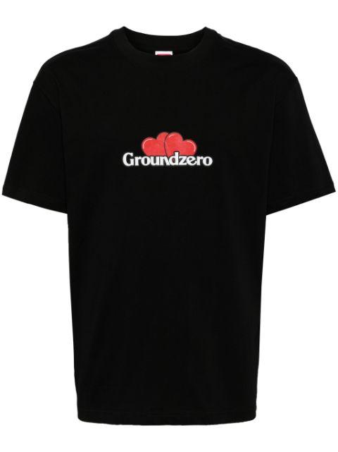 logo-print cotton T-shirt by GROUND ZERO
