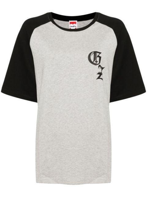 logo-print cotton T-shirt by GROUND ZERO