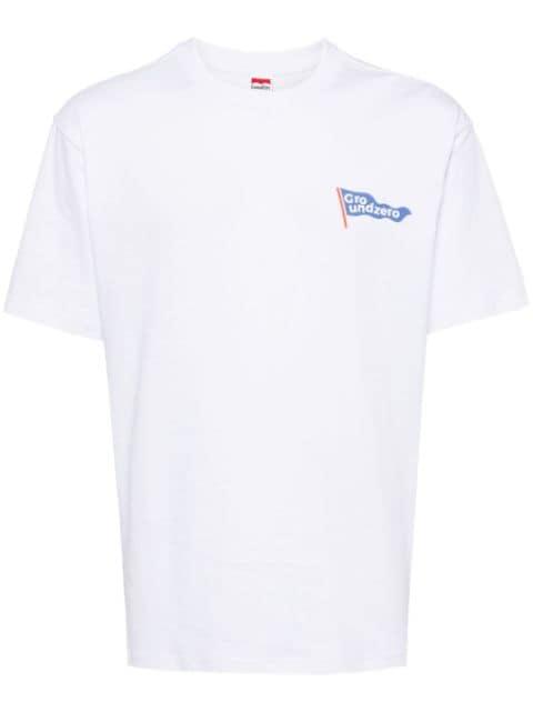 logo-print cotton T-shirt by GROUND ZERO