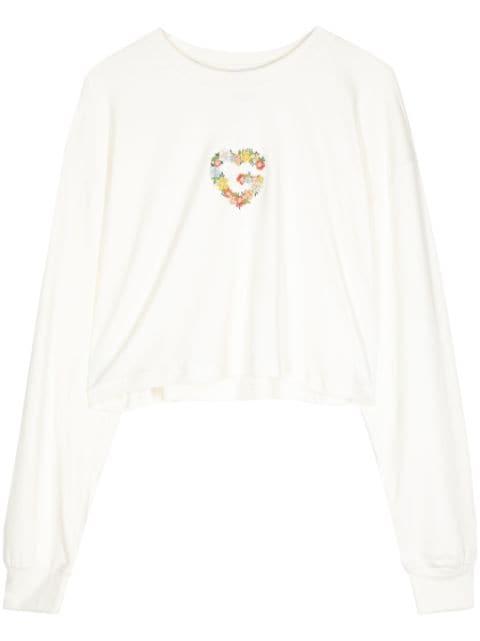 logo-print cotton T-shirt by GROUND ZERO