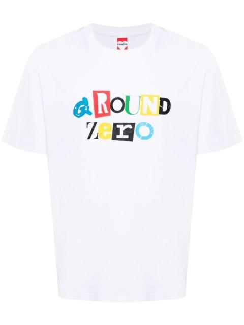 logo-print cotton T-shirt by GROUND ZERO