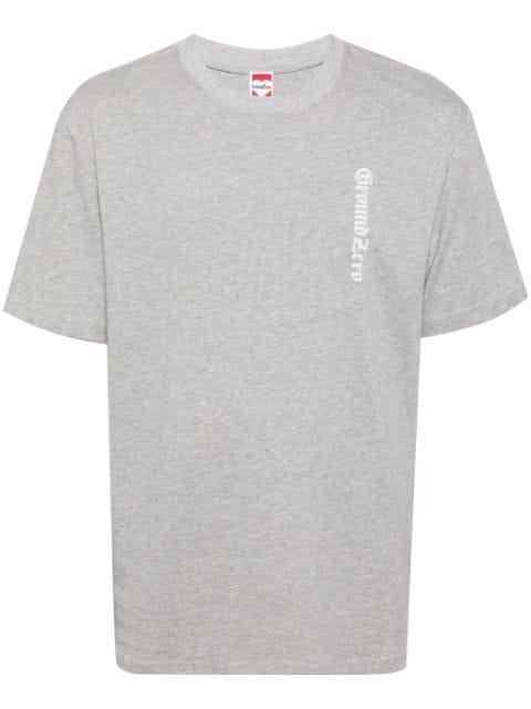 logo-print cotton T-shirt by GROUND ZERO