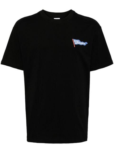 logo-print cotton T-shirt by GROUND ZERO