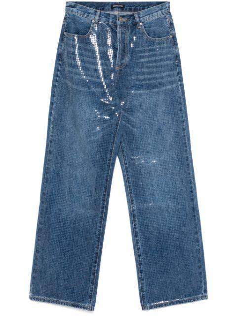 sequin-embellished jeans by GROUND ZERO