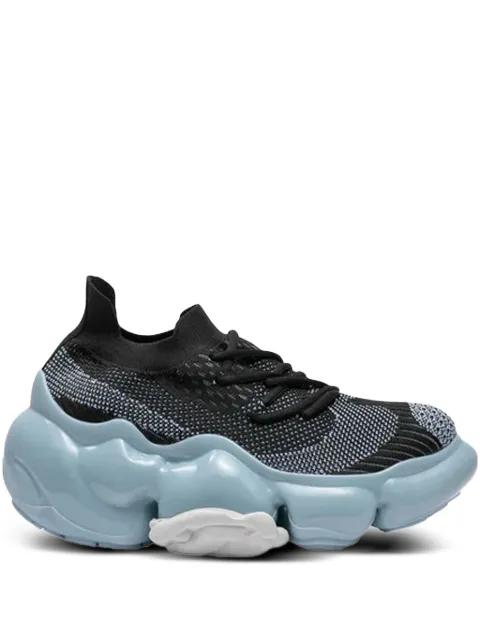 Moopie knitted chunky "Black/Light Blue" sneakers by GROUNDS