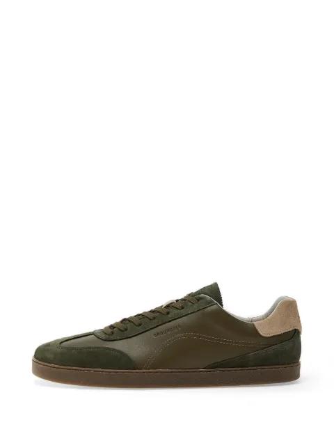 panelled suede-trim sneakers by GROUNDS