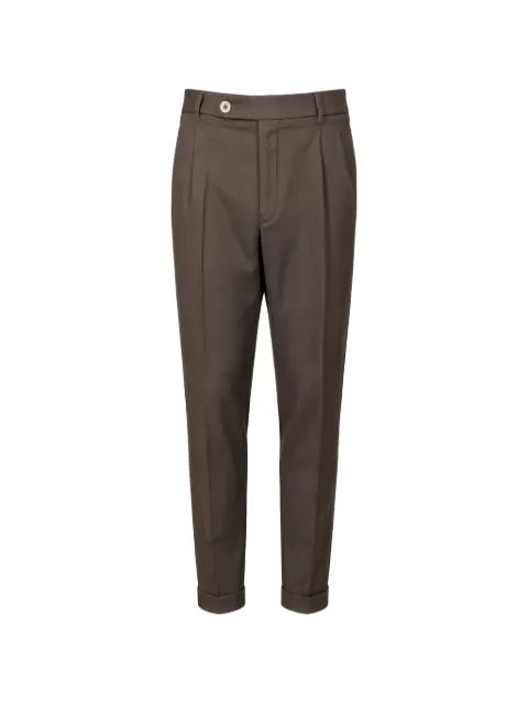 pleated-front turned-up trousers by GTA