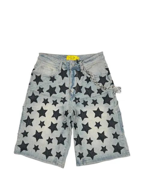 Blue Stars V2 denim shorts by GUAPI