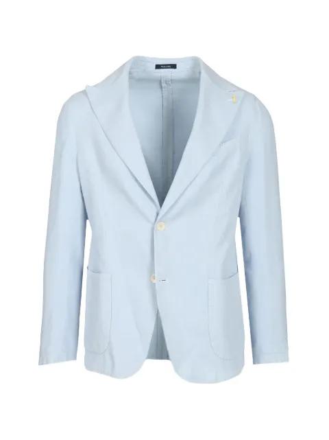 single-breasted patch-pocket blazer by GUARINUCCI
