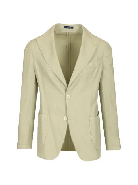 single-breasted patch-pocket blazer by GUARINUCCI