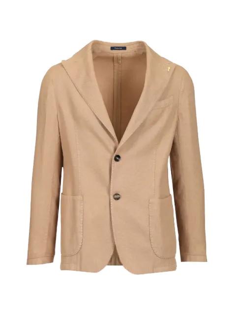 single-breasted patch-pocket blazer by GUARINUCCI