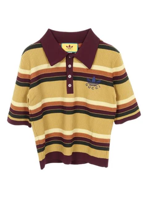 10s striped-knit polo shirt by GUCCI 