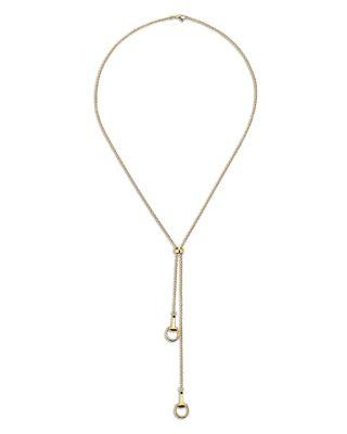 18K Yellow Gold Horsebit Lariat Necklace by GUCCI