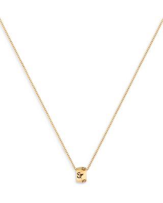 18K Yellow Gold Icon Polished Logo Ring Pendant Necklace by GUCCI
