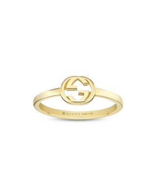 18K Yellow Gold Interlocked G Polished Ring by GUCCI