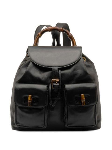 2000-2015 Bamboo leather backpack by GUCCI