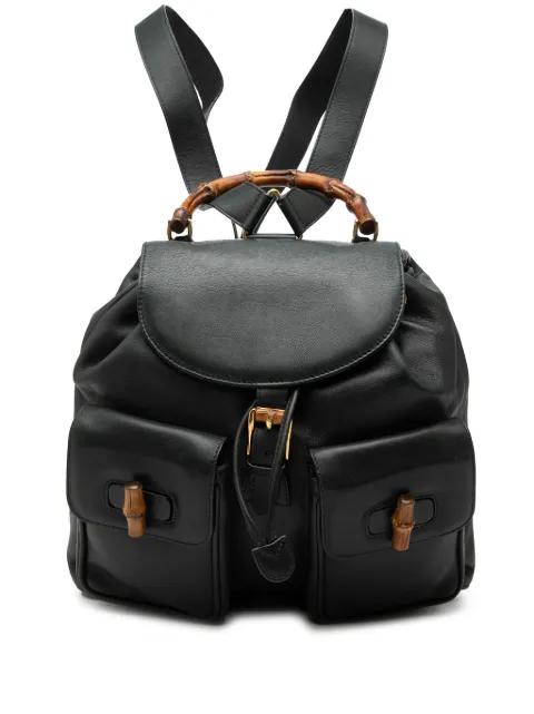 2000-2015 Calfskin Bamboo Drawstring backpack by GUCCI 