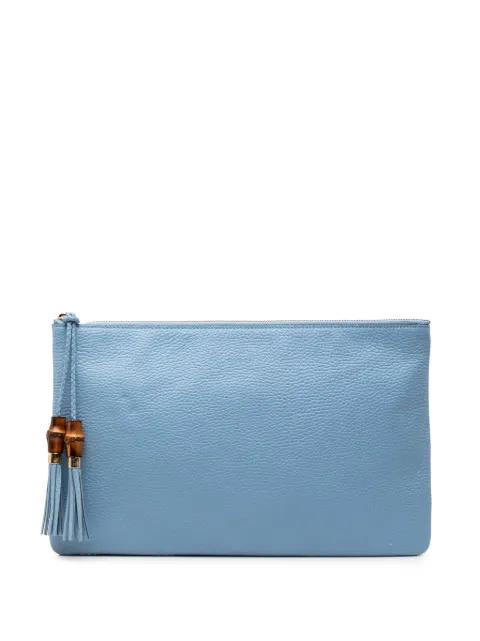 2000-2015 Calfskin Bamboo Tassel clutch bag by GUCCI 