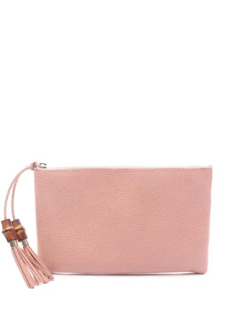 2000-2015 Calfskin Bamboo clutch bag by GUCCI 