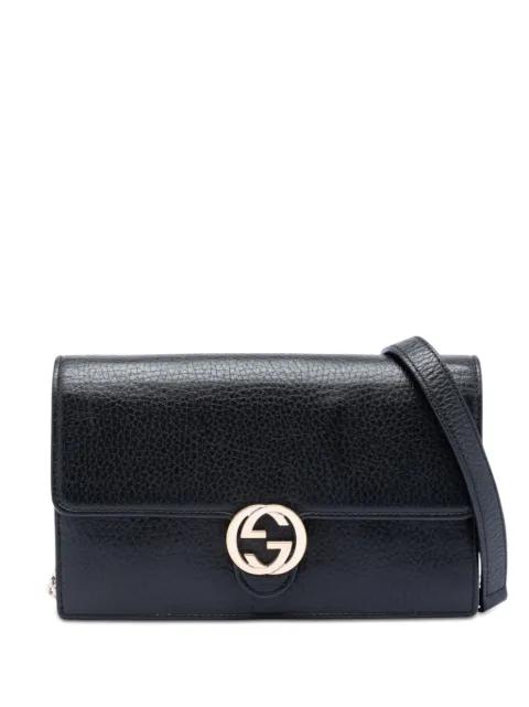 2000-2015 Dollar Calfskin Interlocking G Wallet on Chain crossbody bag by GUCCI 