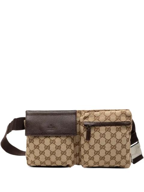 2000-2015 GG Canvas Double Pocket belt bag by GUCCI 