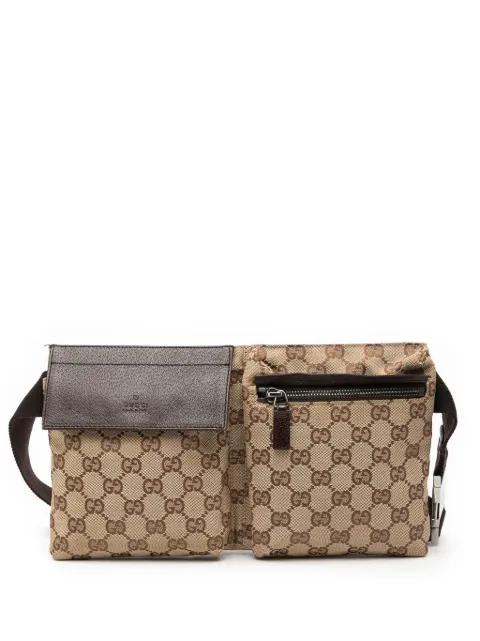 2000-2015 GG Canvas Double Pocket belt bag by GUCCI 