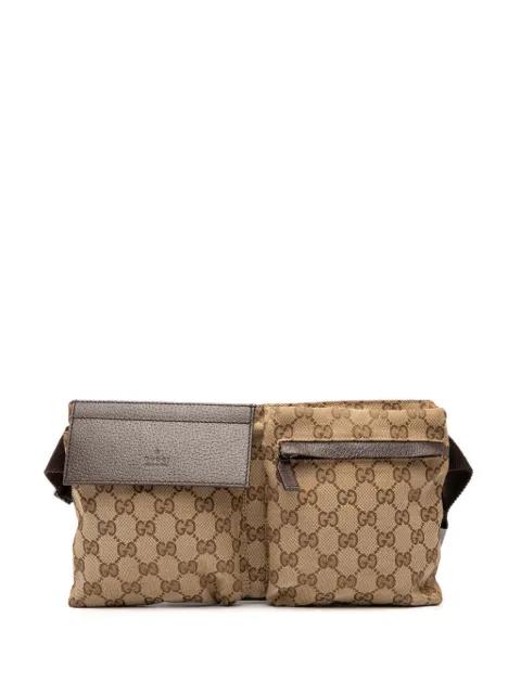 2000-2015 GG Canvas Double Pocket belt bag by GUCCI 2000-2015 GG Canvas Double Pocket belt bag by GUCCI