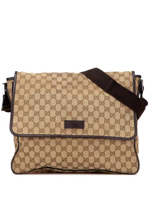2000-2015 GG Canvas Flap Messenger Bag crossbody bag by GUCCI 