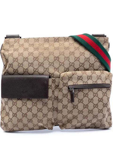 2000-2015 GG Canvas Web Double Pocket crossbody bag by GUCCI 