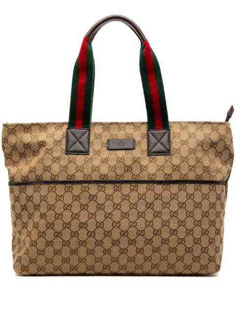 2000-2015 GG Canvas Web tote bag by GUCCI 