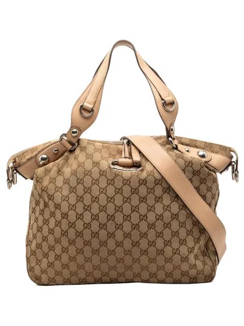 2000-2015 Large GG Canvas Icon Bit satchel by GUCCI 