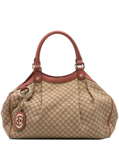 2000-2015 Medium Diamante Canvas Sukey tote bag by GUCCI 2000-2015 Medium Diamante Canvas Sukey tote bag by GUCCI