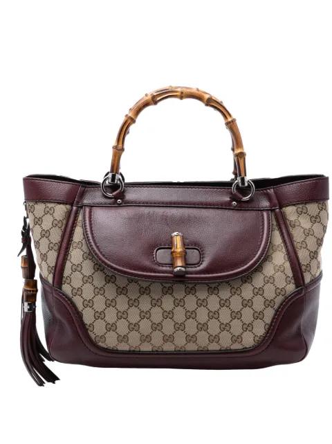 2000-2015 Medium GG Canvas New Bamboo Tassel tote bag by GUCCI 
