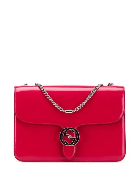 2000-2015 Medium Patent Dollar Interlocking G crossbody bag by GUCCI 