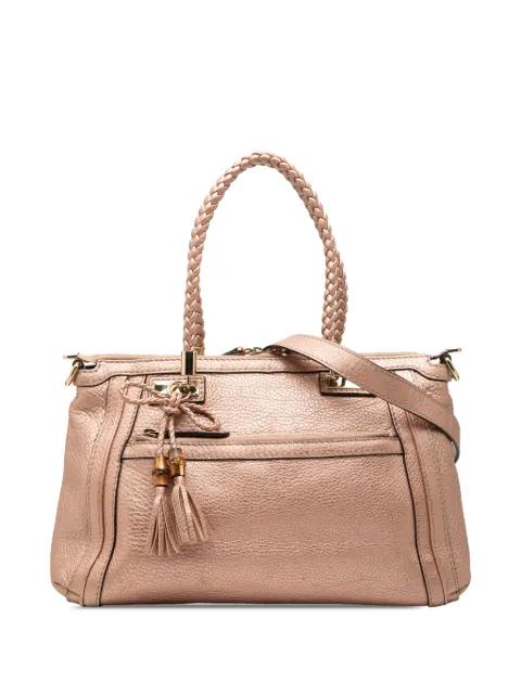 2000-2015 Metallic Pebbled Calfskin Bella satchel by GUCCI 