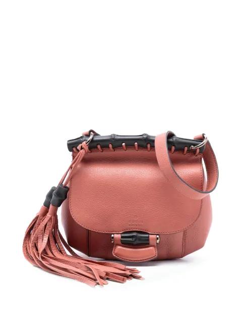 2000-2015 Small Leather Bamboo Nouveau Fringe crossbody bag by GUCCI 