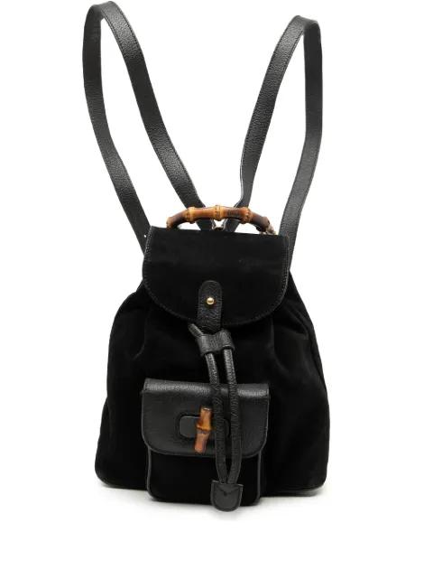 2000-2015 Suede Bamboo backpack by GUCCI 