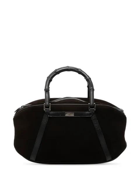 2000-2015 Suede Bamboo handbag by GUCCI 
