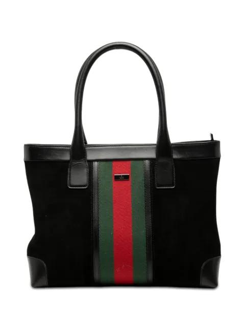 2000-2015 Suede Web tote bag by GUCCI 