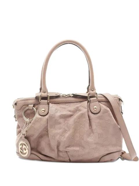 2000 embossed sukey leather handbag by GUCCI 