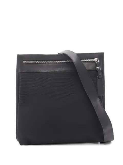 2000s leather-trim shoulder bag by GUCCI 