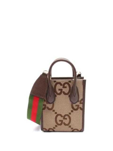 2010s Jumbo GG leather tote bag by GUCCI 
