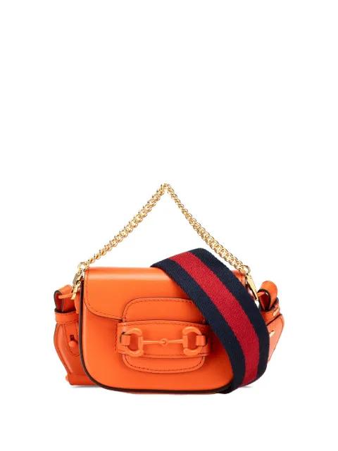 2016-2024 Mini Leather Horsebit 1955 Web satchel by GUCCI 