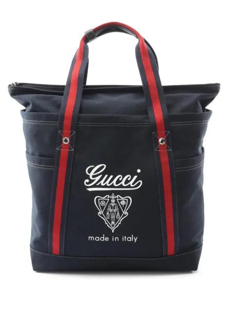 2016-2025 Canvas Crest-Print Sherry Line tote bag by GUCCI 