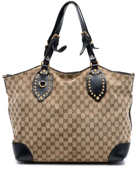 2016-2025 GG Canvas Patti Studed Hobo tote bag by GUCCI 
