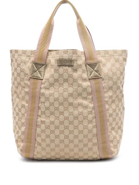 2016-2025 GG Canvas Web tote bag by GUCCI 